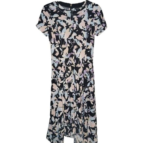 Donna Karen New York Dress Floral SZ XS Classy Dress Summer Water Color DKNY - Picture 1 of 5
